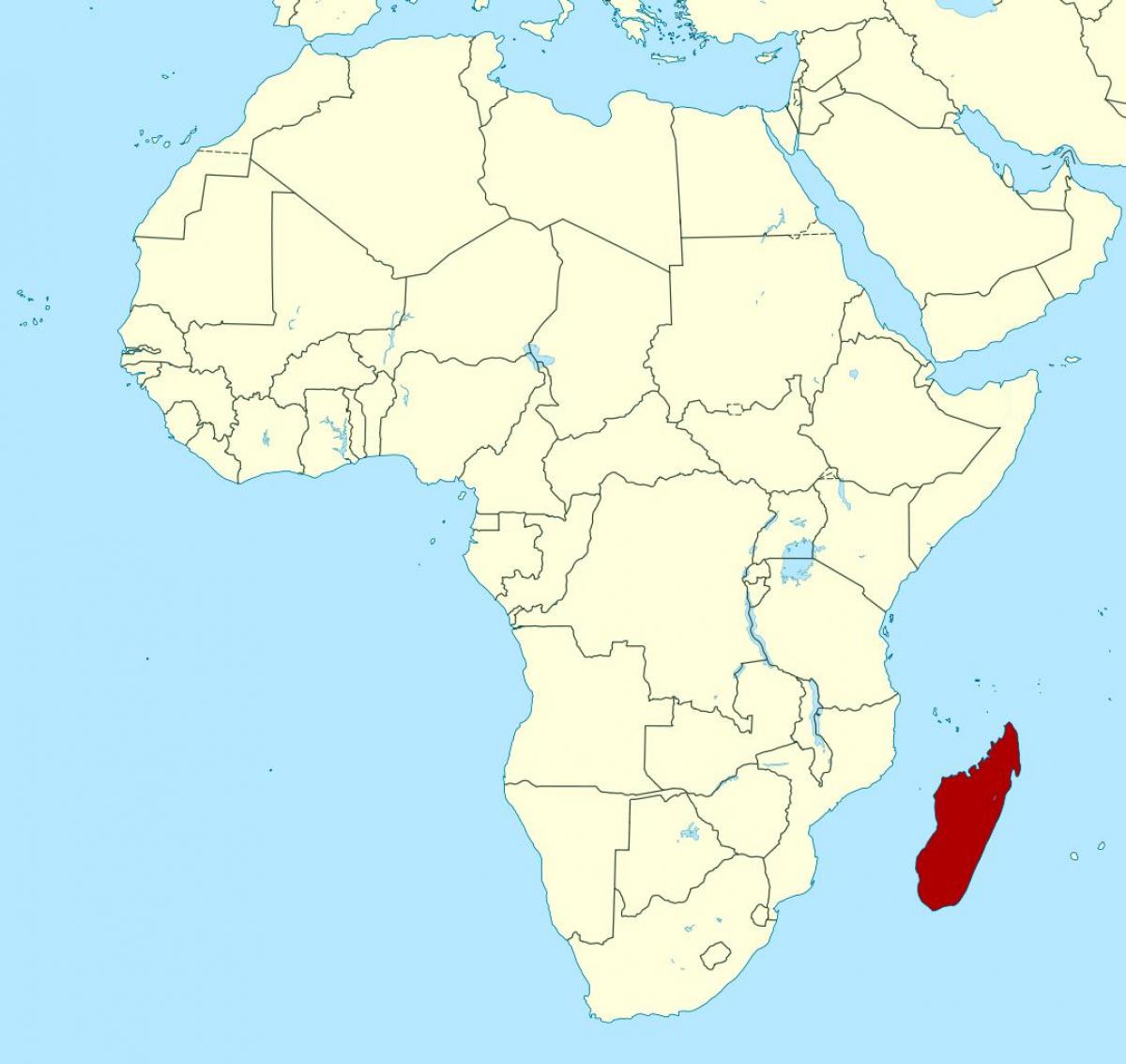 Madagaskar në afrikë hartë
