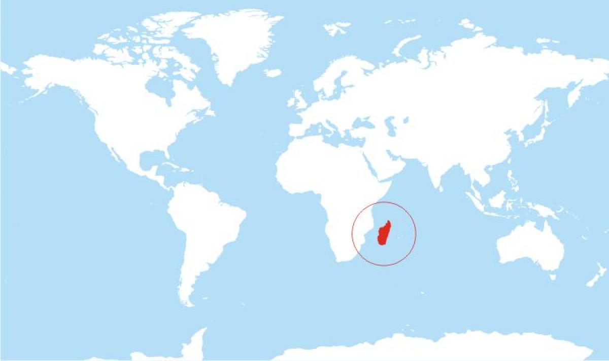 harta e Madagaskar vend në botë
