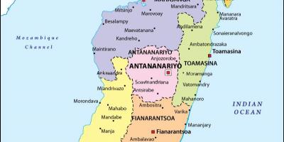 Harta e hartë politike të Madagaskar
