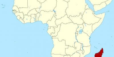 Madagaskar në afrikë hartë