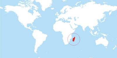 Harta e Madagaskar vend në botë