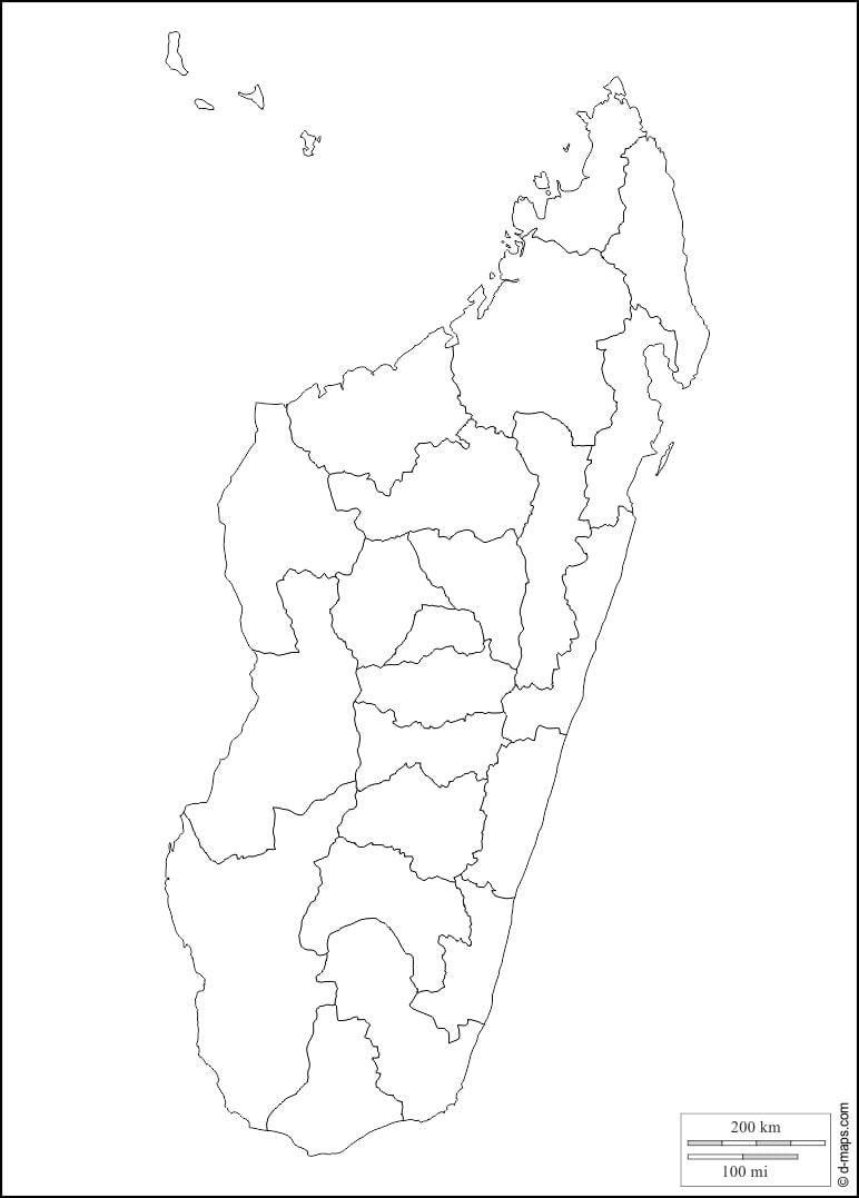 Madagaskar hartën skicë