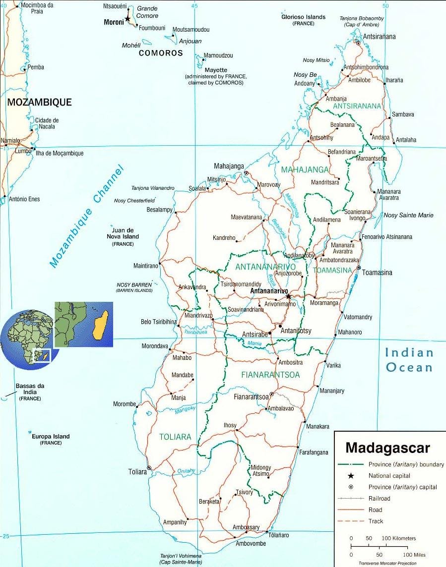 harta e lumit Madagaskar