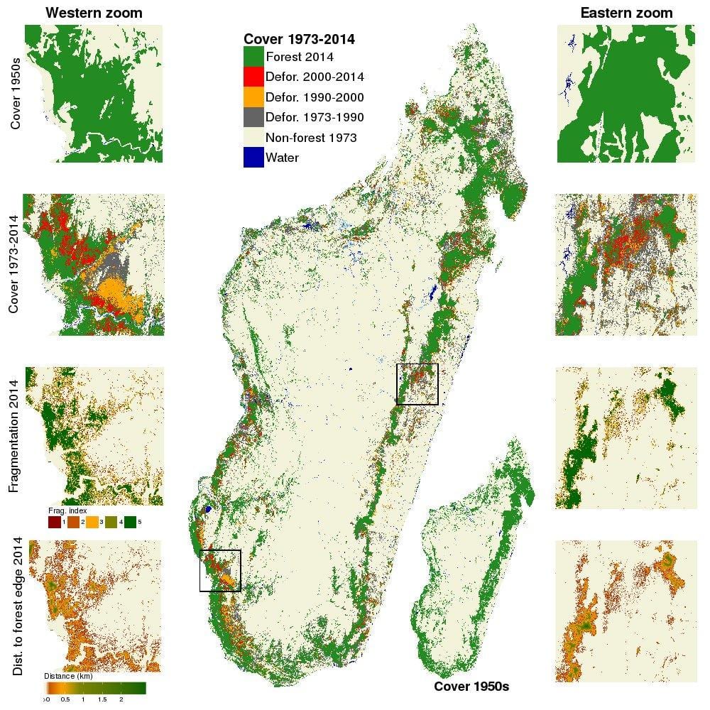 harta e Madagaskar shpyllëzimi