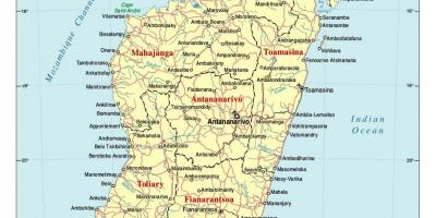 Harte e detajuar të Madagaskar
