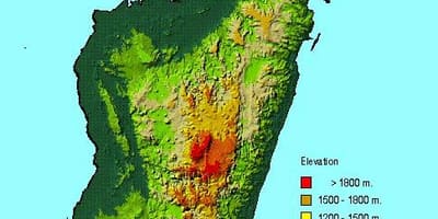 Harta e Madagaskar gjeografi