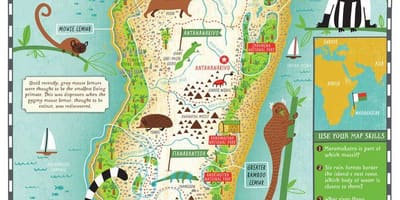 Harta e Madagaskar hartë për fëmijët