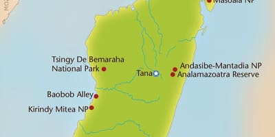 Harta e Madagaskar malet