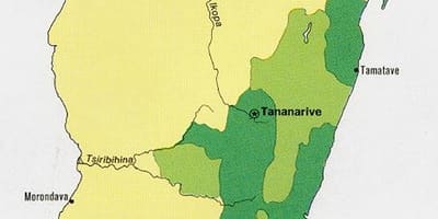 Madagaskar dendësia e popullsisë map